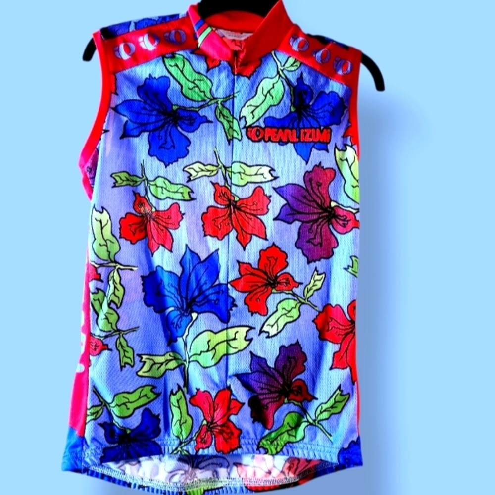 EUC Pearl Izumi women's Bicycle cycling sleeveless jersey.